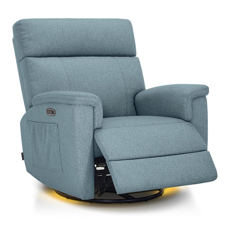 Fauteuil inclinable pivotant et motorisé MCombo pour chambre d'enfant, tissu PR601