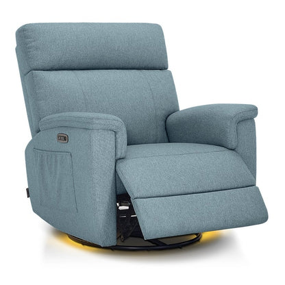 Fauteuil inclinable pivotant et motorisé MCombo pour chambre d'enfant, tissu PR601