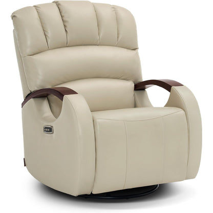 Fauteuil inclinable pivotant et pivotant MCombo avec appui-tête réglable pour chambre d'enfant, similicuir PR616
