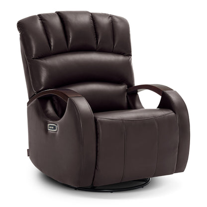 Fauteuil inclinable pivotant et pivotant MCombo avec appui-tête réglable pour chambre d'enfant, similicuir PR616