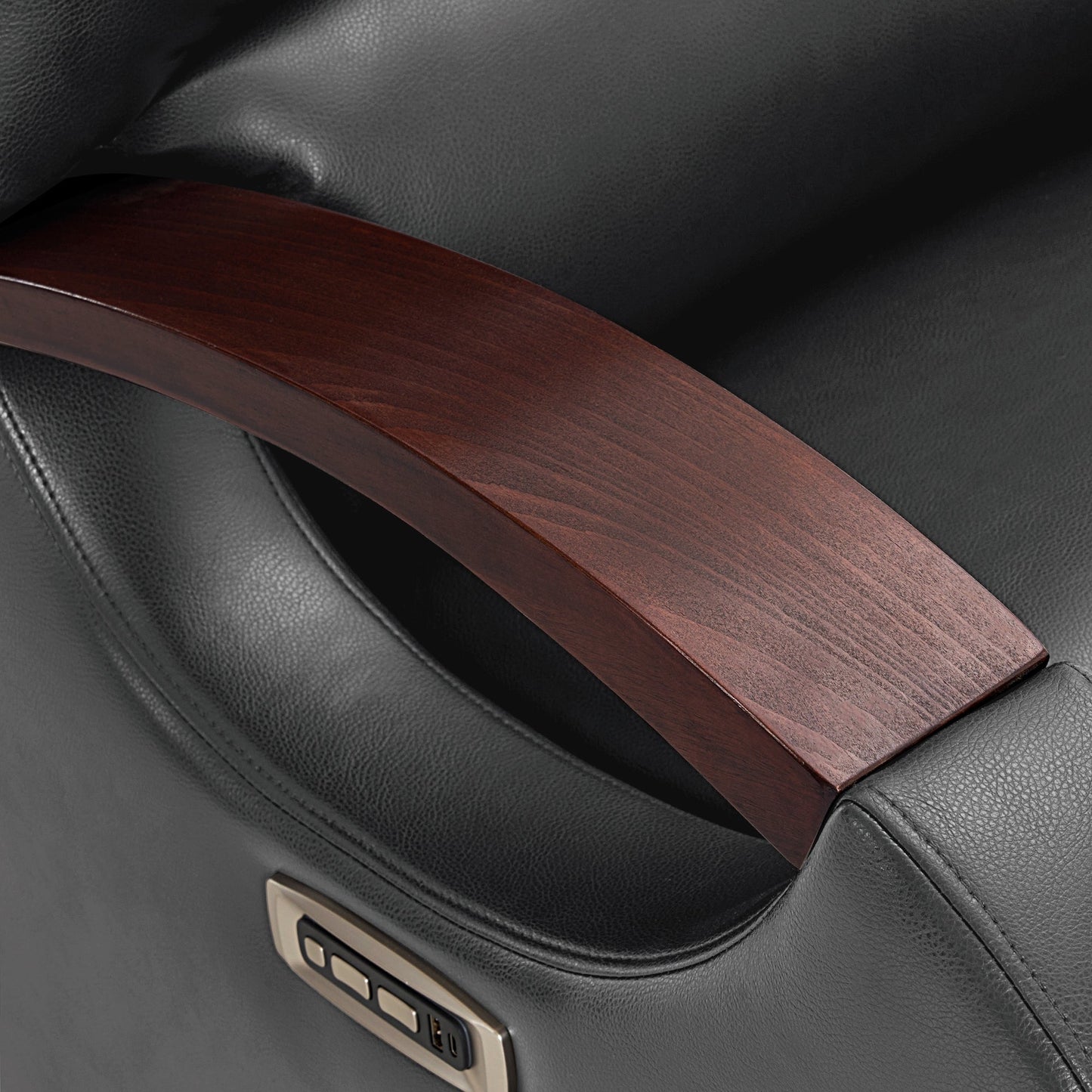 Fauteuil inclinable pivotant et pivotant MCombo avec appui-tête réglable pour chambre d'enfant, similicuir PR616