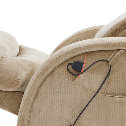 Fauteuil inclinable zéro gravité MCombo Power avec appui-tête réglable pour salon, tissu ZG334