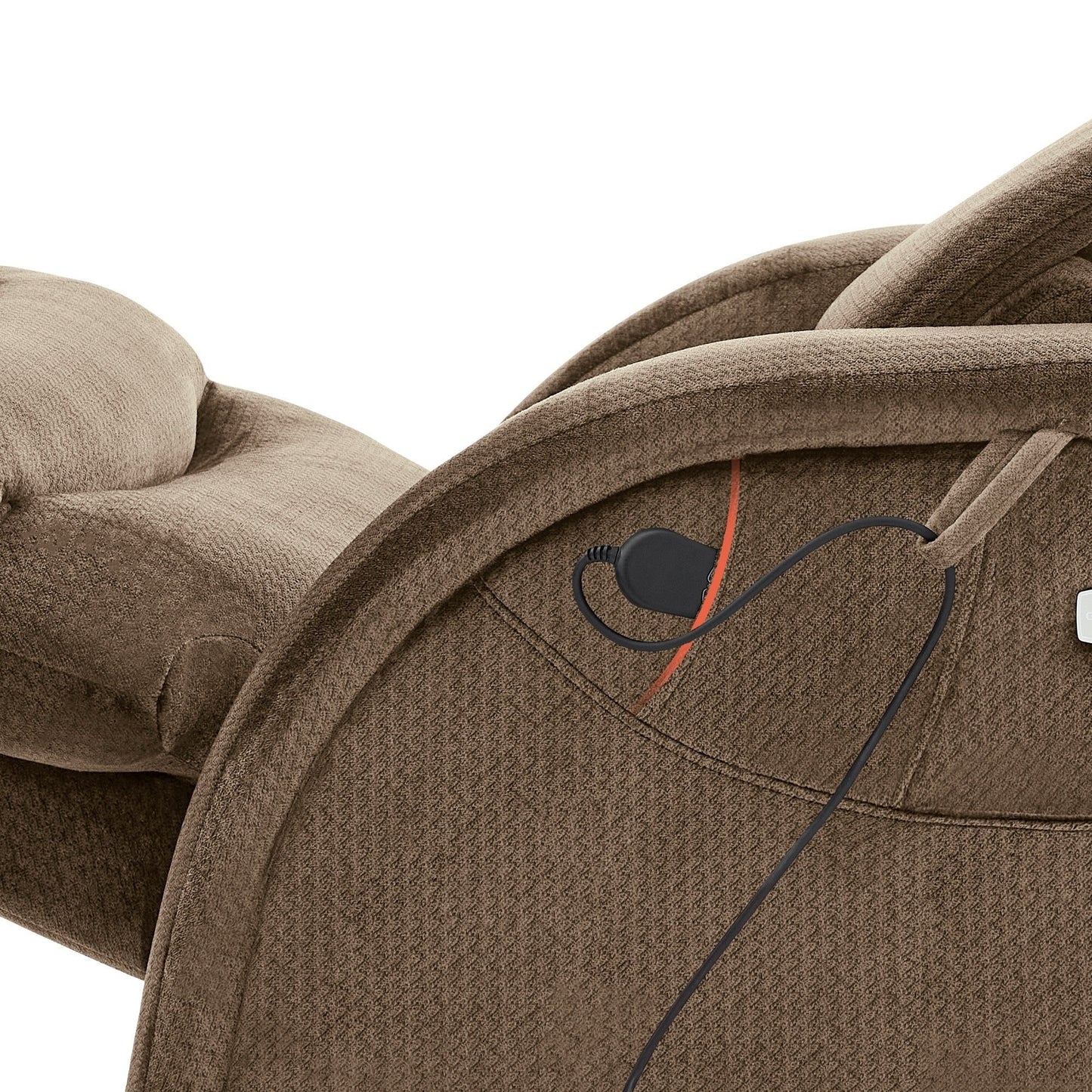 Fauteuil inclinable zéro gravité MCombo Power avec appui-tête réglable pour salon, tissu ZG334