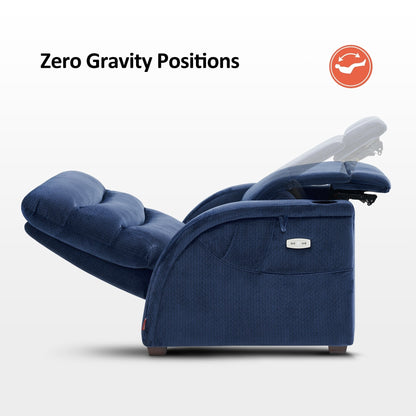 Fauteuil inclinable zéro gravité MCombo Power avec appui-tête réglable pour salon, tissu ZG334