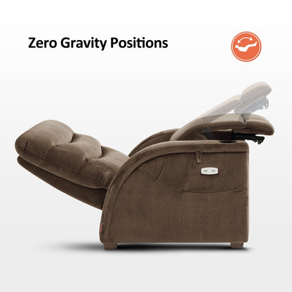 Fauteuil inclinable zéro gravité MCombo Power avec appui-tête réglable pour salon, tissu ZG334