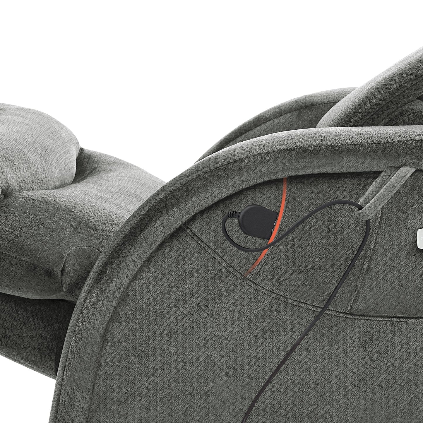 Fauteuil inclinable zéro gravité MCombo Power avec appui-tête réglable pour salon, tissu ZG334