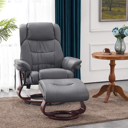 Fauteuils inclinables pivotants MCombo avec ottoman, fauteuils TV à massage par vibrations et poche latérale