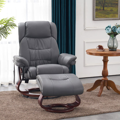 Fauteuils inclinables pivotants MCombo avec ottoman, fauteuils TV à massage par vibrations et poche latérale