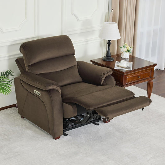 Fauteuil inclinable électrique MCombo Zero Wall-Hugger avec appui-tête réglable, idéal pour les petits espaces et les camping-cars, tissu ST257
