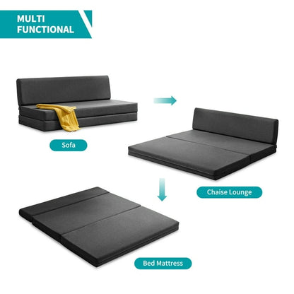 Canapé-lit pliant Mixoy, canapé-lit pliant, fauteuil-lit pour salon, matelas de sol convertible rembourré