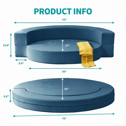 Canapé-lit pliant Mixoy, fauteuil-lit futon, canapé-lit rabattable - 76 po x 42 po x 9,8 po