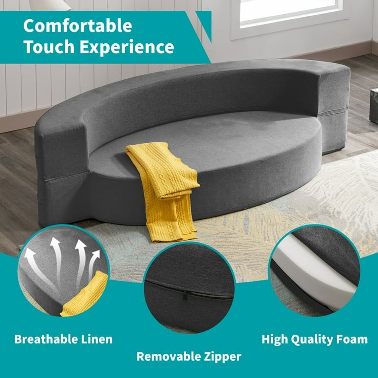Canapé-lit pliant Mixoy, fauteuil-lit futon, canapé-lit rabattable - 76 po x 42 po x 9,8 po