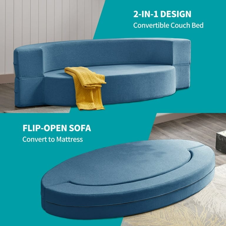 Canapé-lit pliant Mixoy, fauteuil-lit futon, canapé-lit rabattable - 76 po x 42 po x 9,8 po