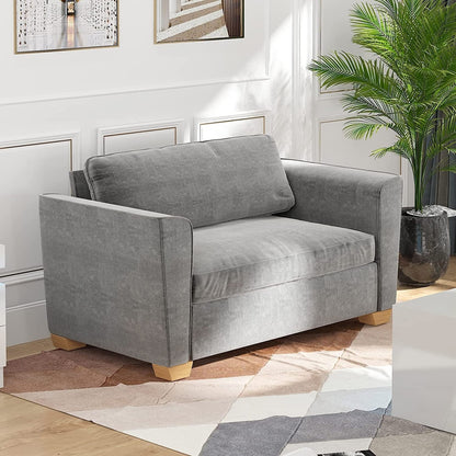 Canapé-lit gigogne moderne Mixoy, canapé-lit causeuse en velours