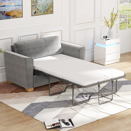 Canapé-lit gigogne moderne Mixoy, canapé-lit causeuse en velours