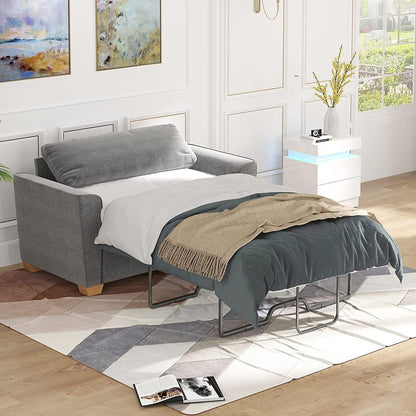 Canapé-lit gigogne moderne Mixoy, canapé-lit causeuse en velours