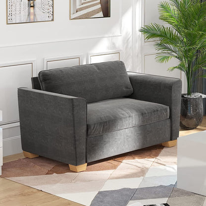 Canapé-lit gigogne moderne Mixoy, canapé-lit causeuse en velours