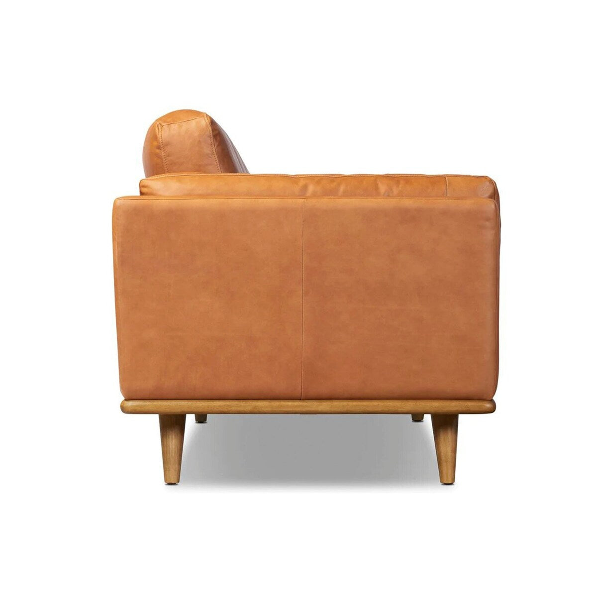 Canapé en cuir pleine fleur Macadamia Cognac