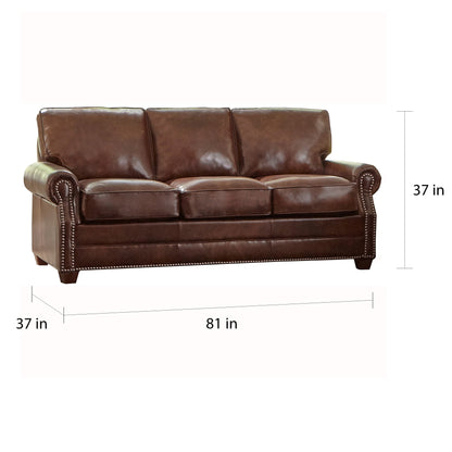 Canapé-lit en cuir pleine fleur Revo