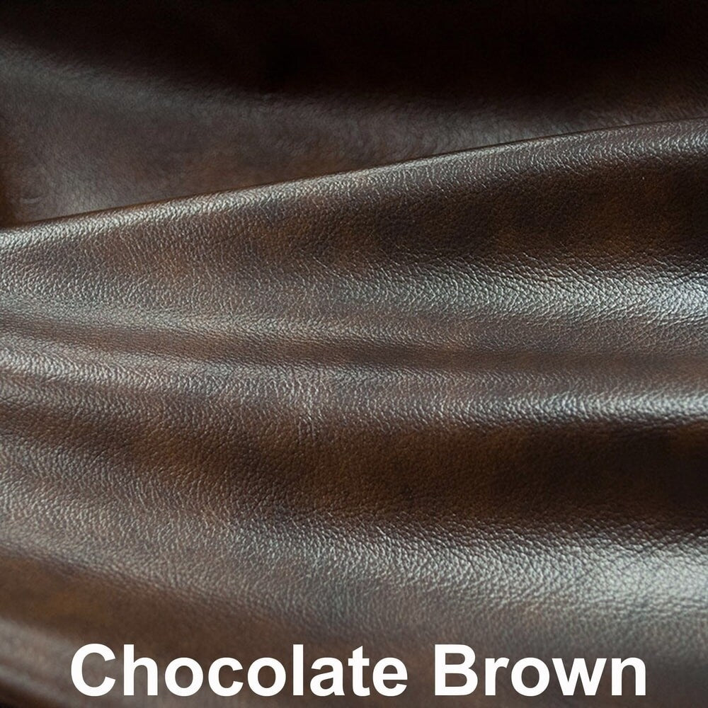 Canapé-lit Vernon en cuir pleine fleur avec garniture cloutée