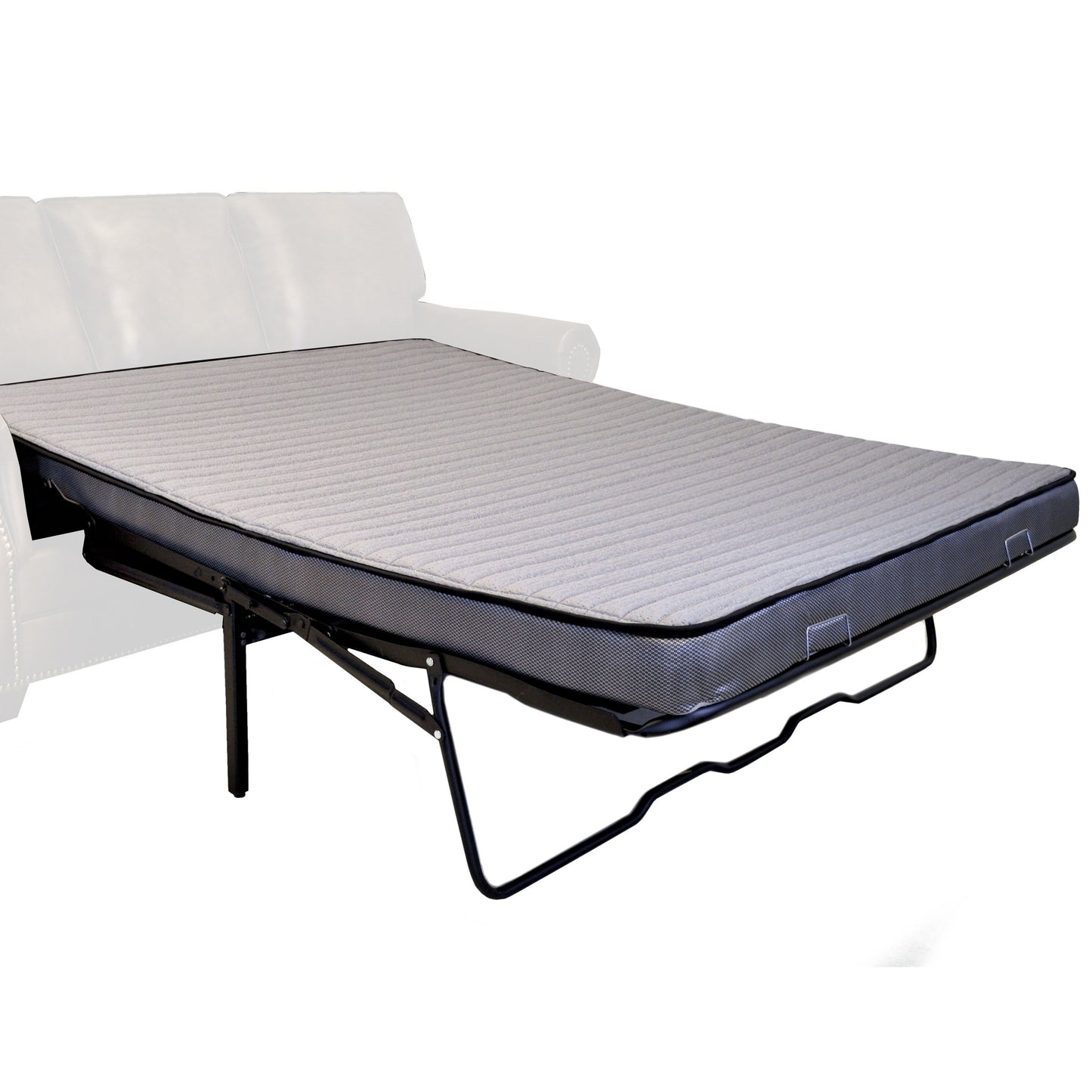 Canapé-lit Vernon en cuir pleine fleur avec garniture cloutée