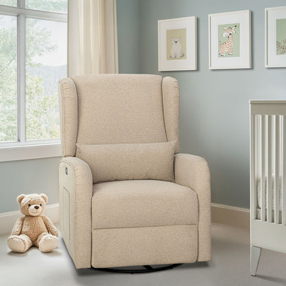 Fauteuil inclinable électrique Madison Park Candace 3-en-1 avec pivot, planeur et ports USB