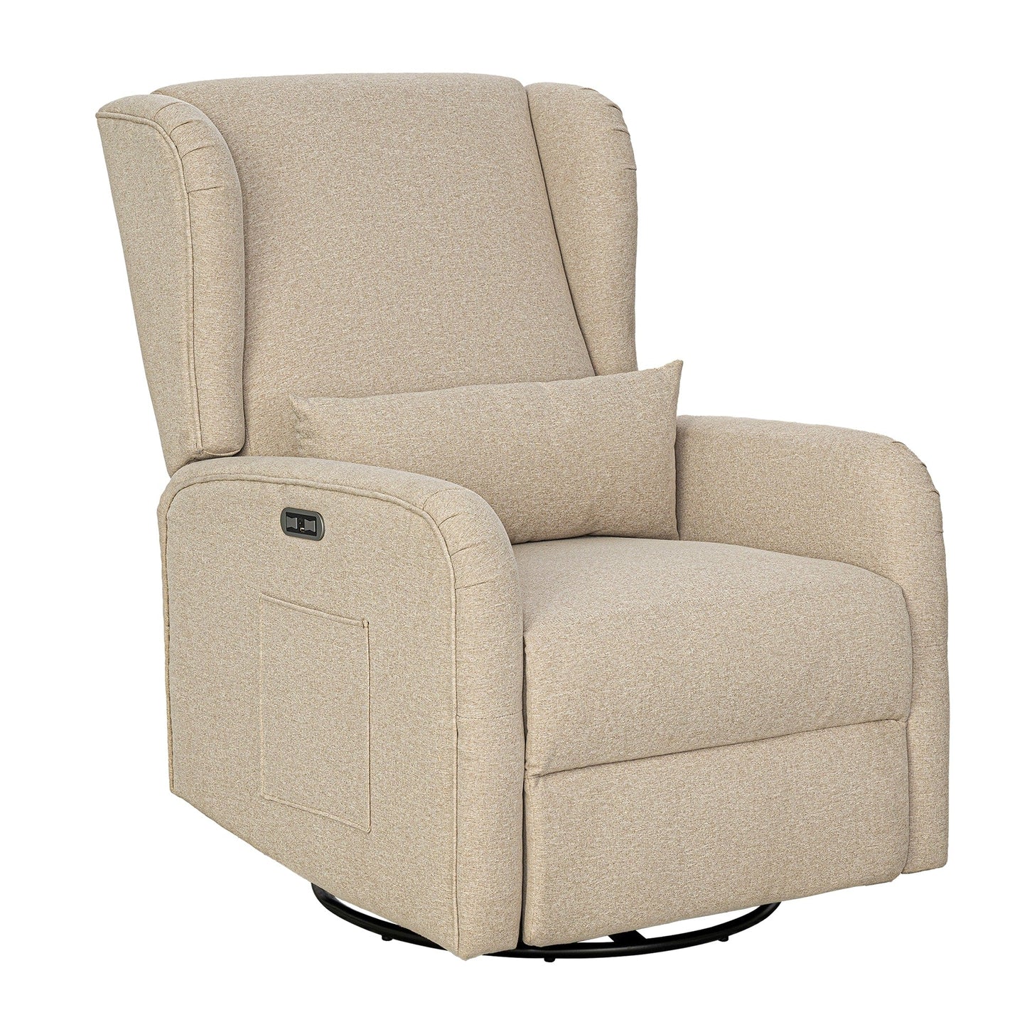 Fauteuil inclinable électrique Madison Park Candace 3-en-1 avec pivot, planeur et ports USB