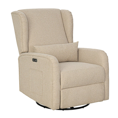 Fauteuil inclinable électrique Madison Park Candace 3-en-1 avec pivot, planeur et ports USB