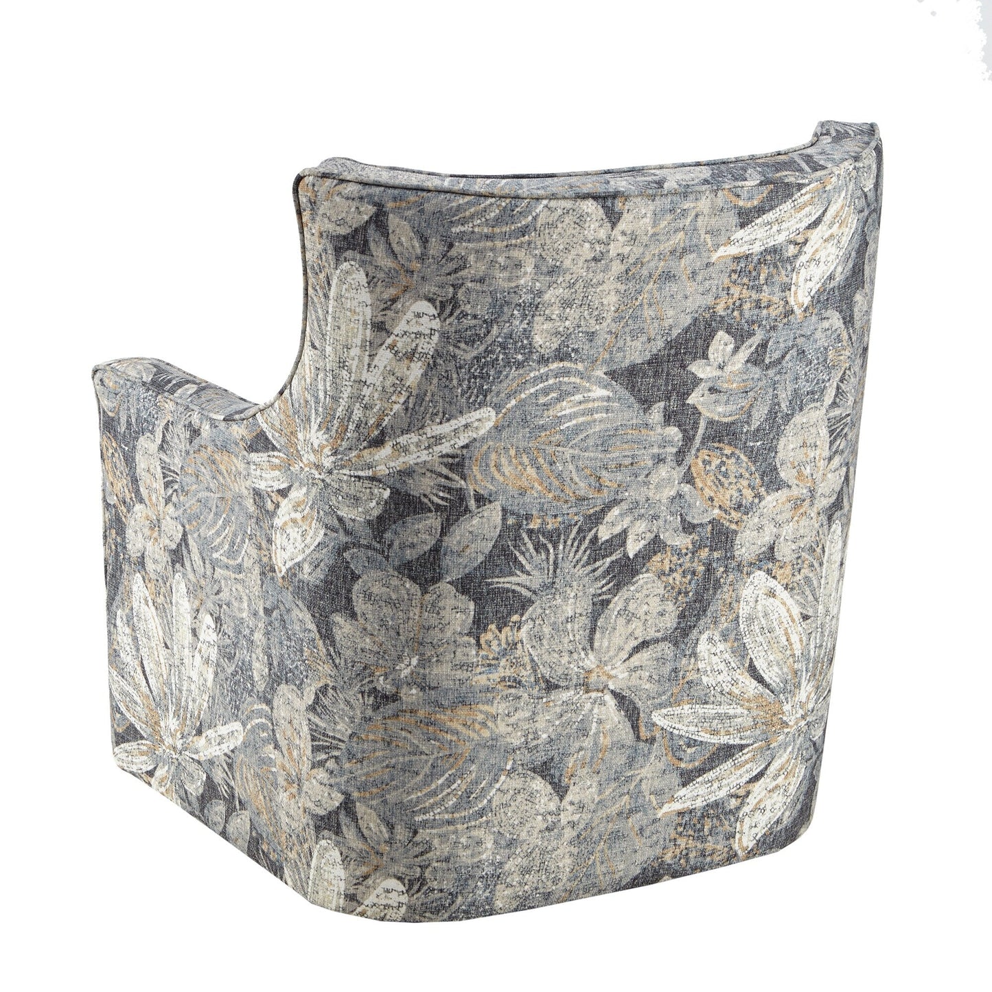 Fauteuil pivotant à dossier incurvé bleu Minkoff de Madison Park