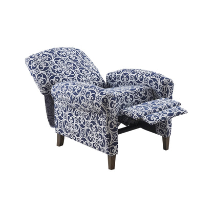 Fauteuil inclinable rembourré en bois massif Oscar de Madison Park avec accoudoirs roulés