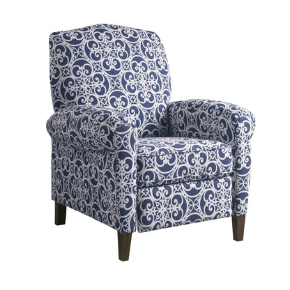 Fauteuil inclinable rembourré en bois massif Oscar de Madison Park avec accoudoirs roulés