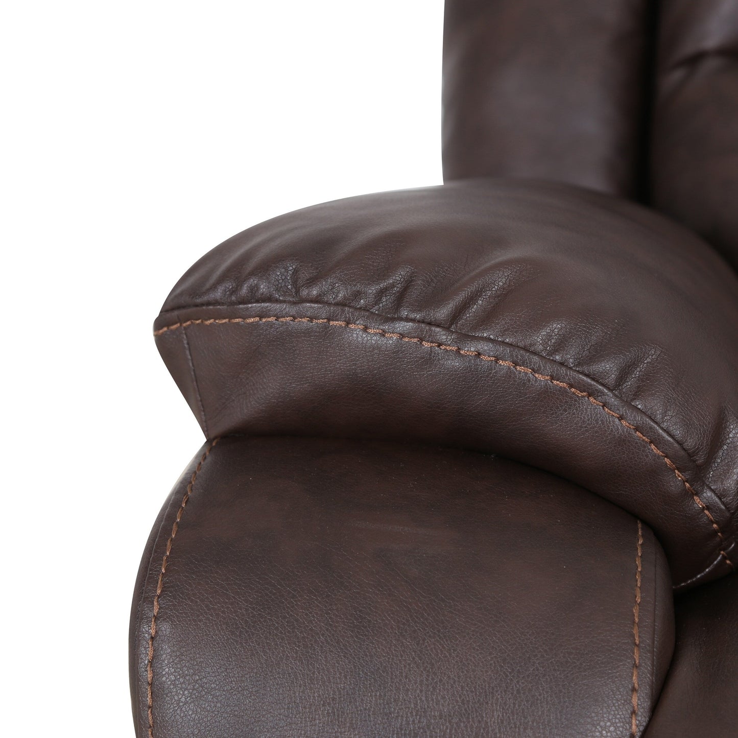 Fauteuil inclinable pivotant en similicuir capitonné Malic par Christopher Knight Home