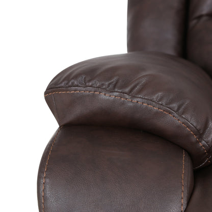 Fauteuil inclinable pivotant en similicuir capitonné Malic par Christopher Knight Home