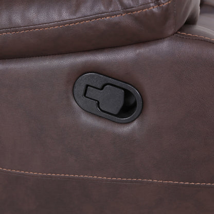 Fauteuil inclinable pivotant en similicuir capitonné Malic par Christopher Knight Home