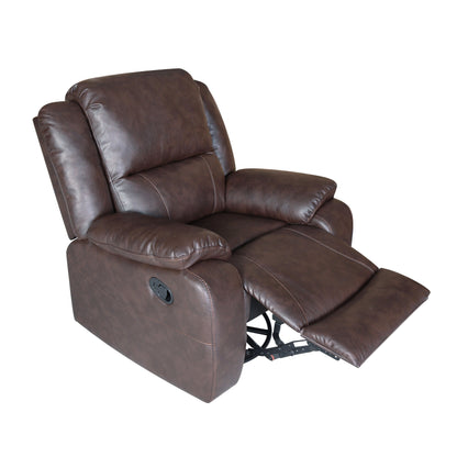 Fauteuil inclinable pivotant en similicuir capitonné Malic par Christopher Knight Home