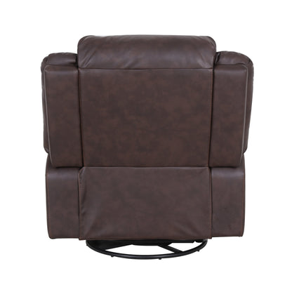 Fauteuil inclinable pivotant en similicuir capitonné Malic par Christopher Knight Home