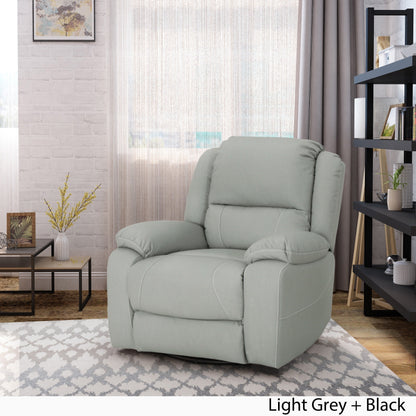 Fauteuil inclinable pivotant en similicuir capitonné Malic par Christopher Knight Home