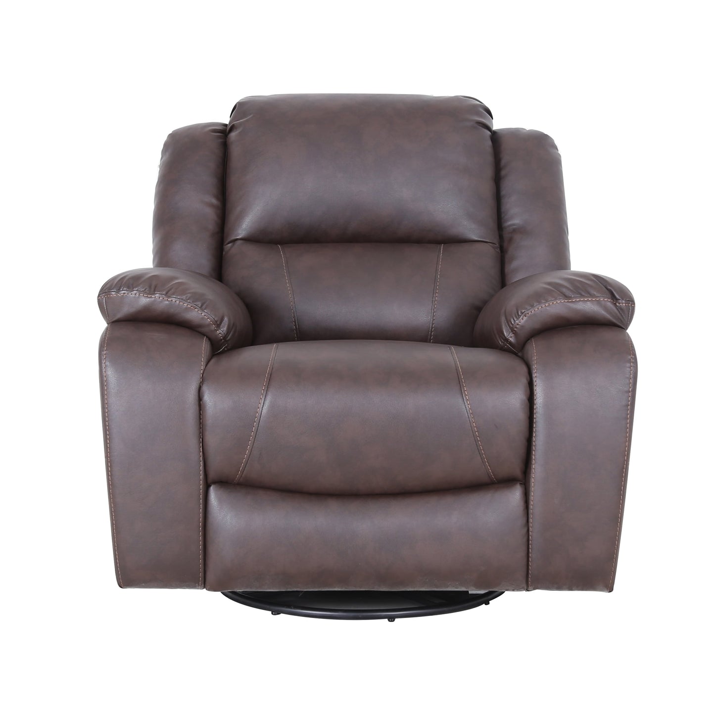 Fauteuil inclinable pivotant en similicuir capitonné Malic par Christopher Knight Home