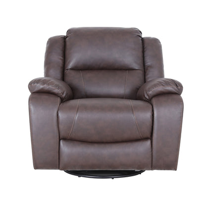 Fauteuil inclinable pivotant en similicuir capitonné Malic par Christopher Knight Home