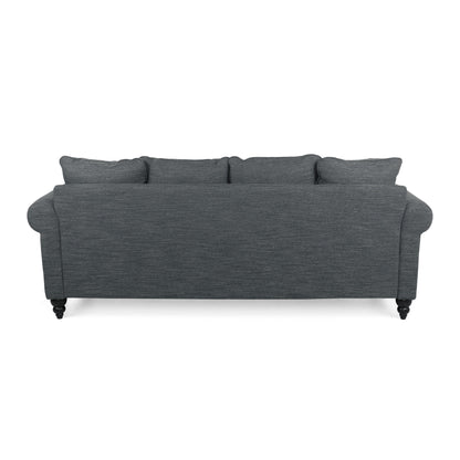 Canapé 3 places Manbow en tissu avec coussin et bordure cloutée par Christopher Knight Home