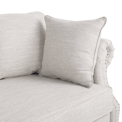 Canapé 3 places Manbow en tissu avec coussin et bordure cloutée par Christopher Knight Home