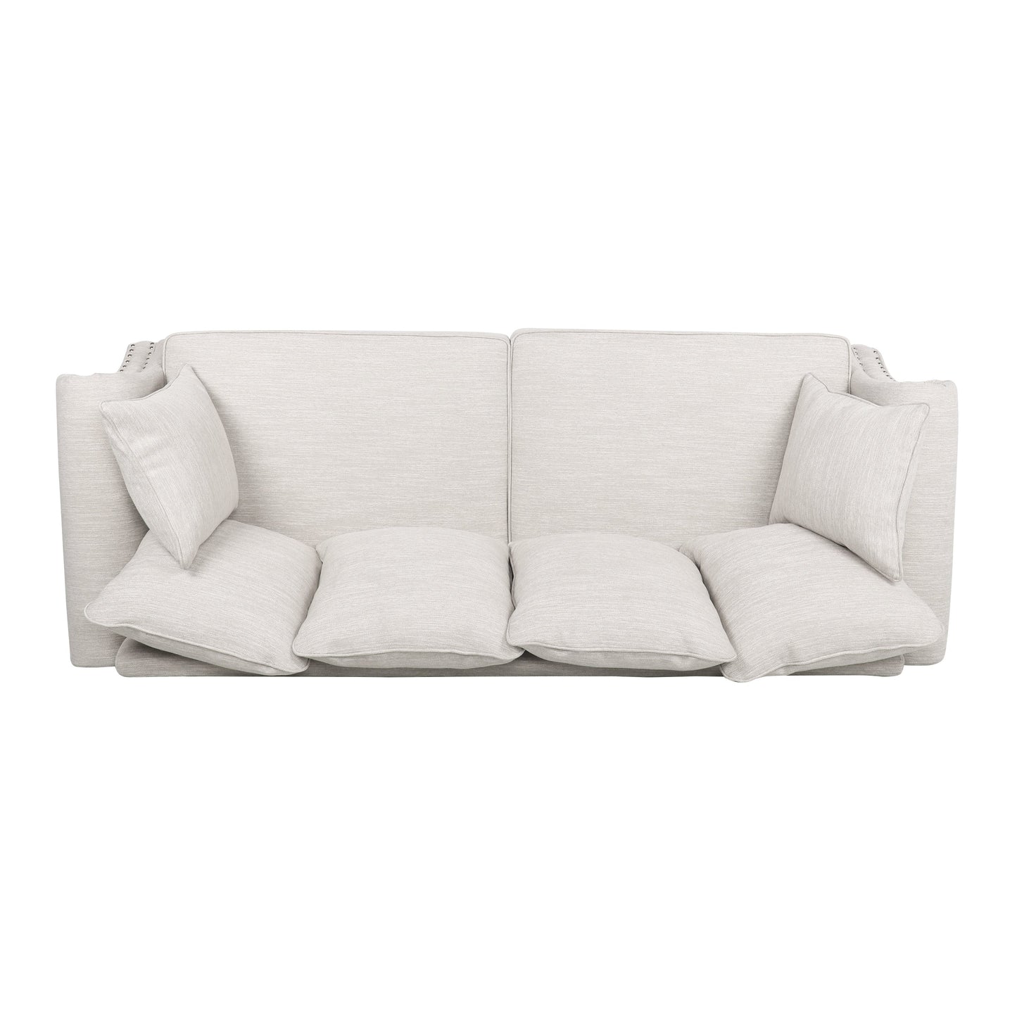 Canapé 3 places Manbow en tissu avec coussin et bordure cloutée par Christopher Knight Home