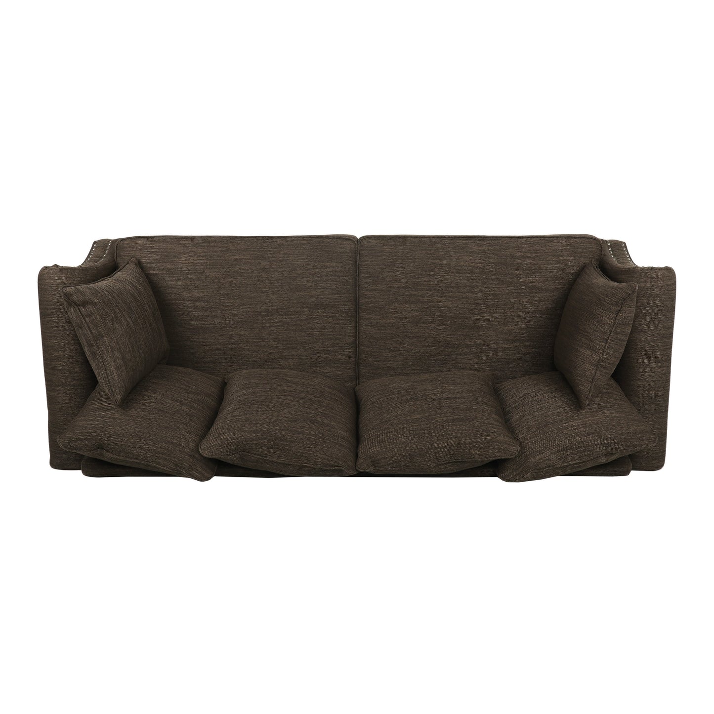 Canapé 3 places Manbow en tissu avec coussin et bordure cloutée par Christopher Knight Home