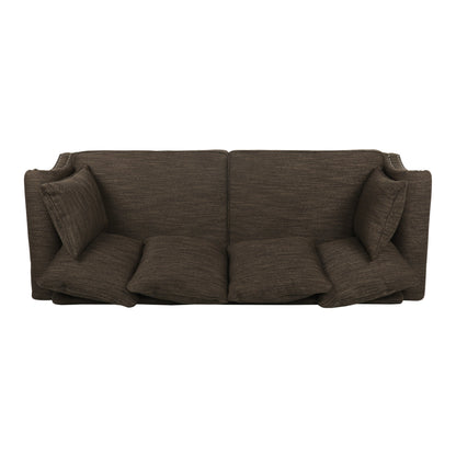 Canapé 3 places Manbow en tissu avec coussin et bordure cloutée par Christopher Knight Home