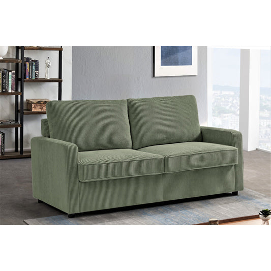 Canapé-lit Manchester en velours côtelé polyester 70 pouces avec accoudoirs carrés