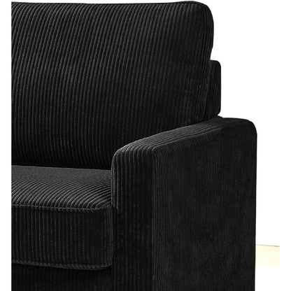 Canapé-lit Manchester en velours côtelé polyester 70 pouces avec accoudoirs carrés