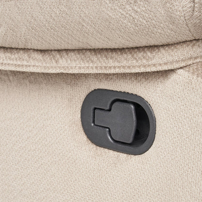 Fauteuil inclinable manuel en tissu avec deux porte-gobelets et rembourrage épais