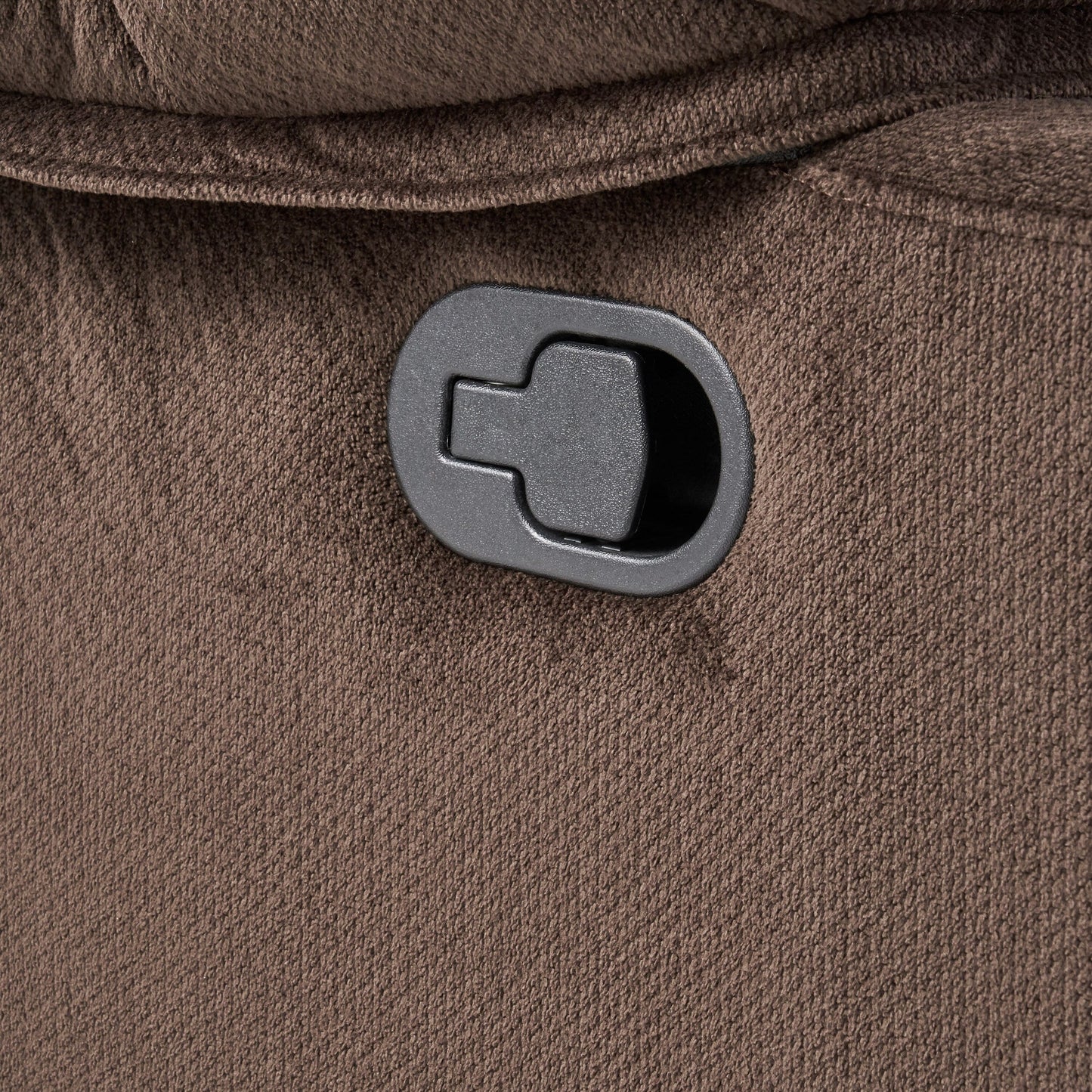 Fauteuil inclinable manuel en tissu avec deux porte-gobelets et rembourrage épais