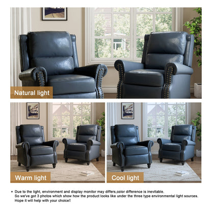 Ensemble de 2 fauteuils inclinables manuels avec garniture cloutée