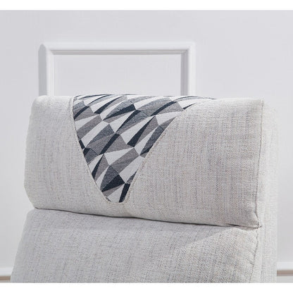 Fauteuil inclinable manuel au design classique avec accoudoirs et dossier en peluche, pour salon